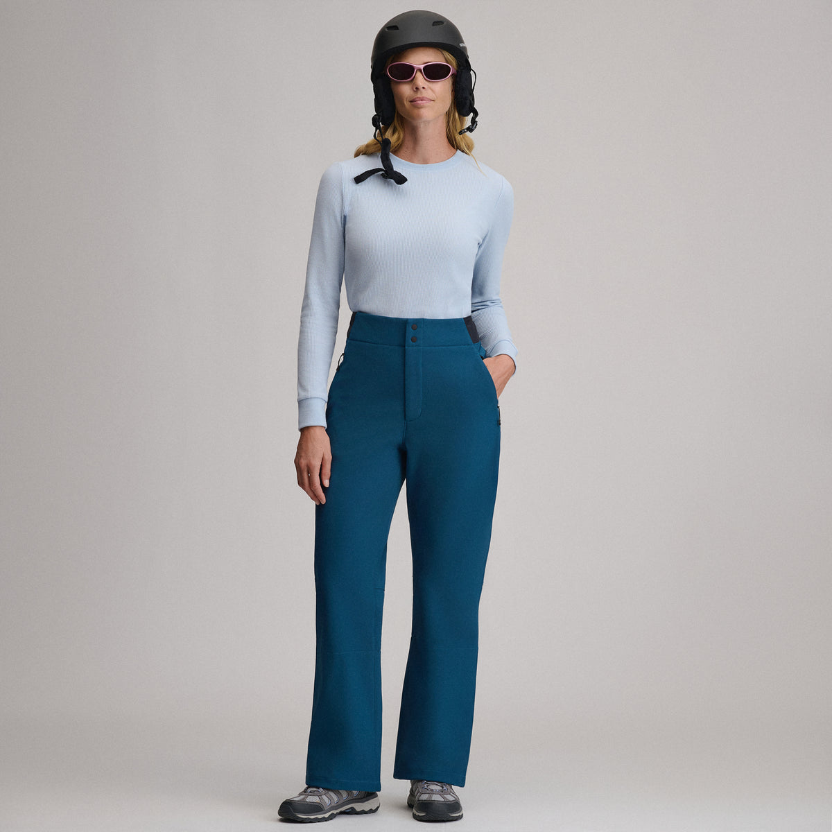 Women's Alpenglow High Rise Stretch Ski Pants-Marine-11