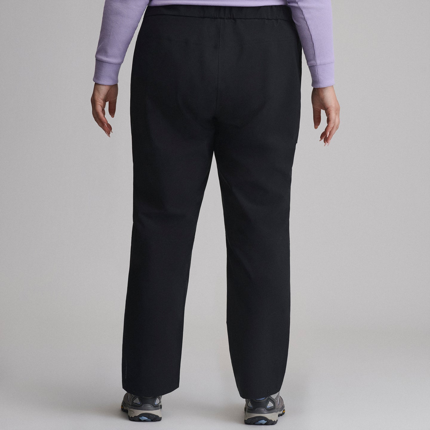 Women's Cloud Cap Stretch Waterproof Rain Pants-Black-2
