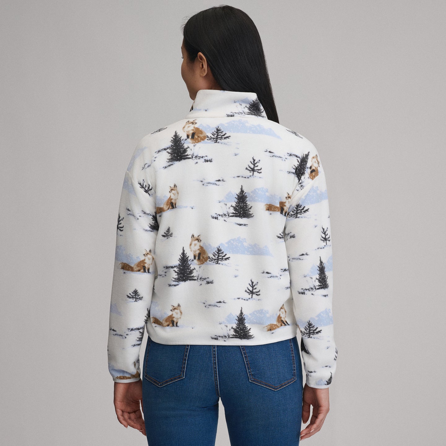 Women's Quest 2.0 Fleece Pullover - Print-Snow-2