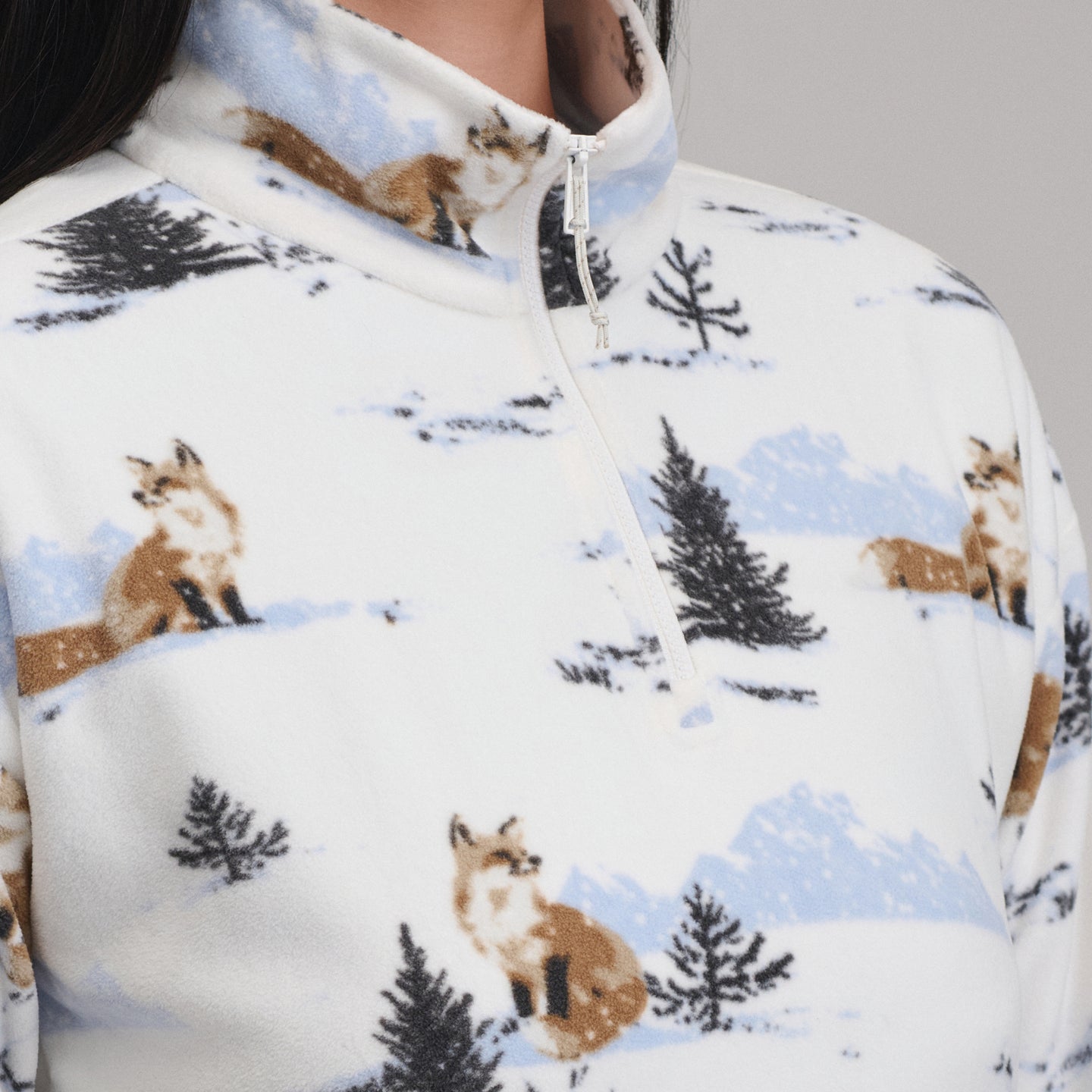 Women's Quest 2.0 Fleece Pullover - Print-Snow-3
