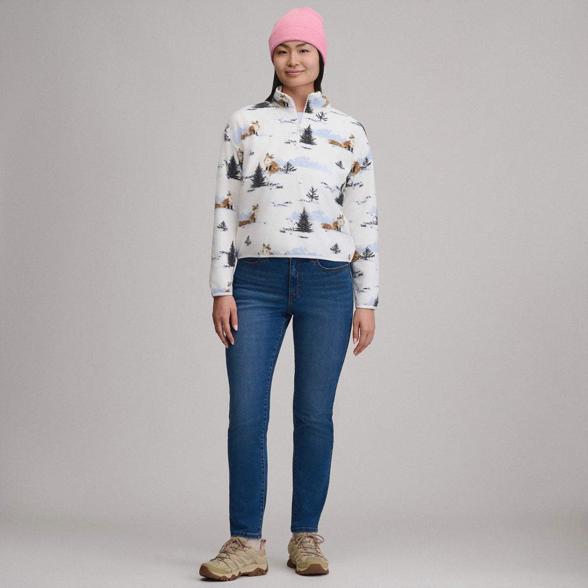 Women's Quest 2.0 Fleece Pullover - Print-Snow-4