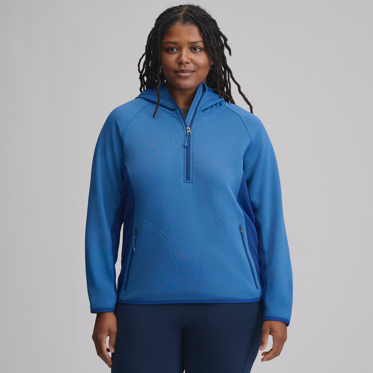 Women's Pursuit Performance Fleece 1/2-Zip Pullover-Dk Chambray-1