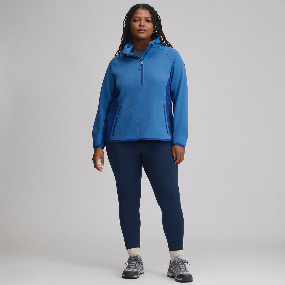 Women's Pursuit Performance Fleece 1/2-Zip Pullover-Dk Chambray-5