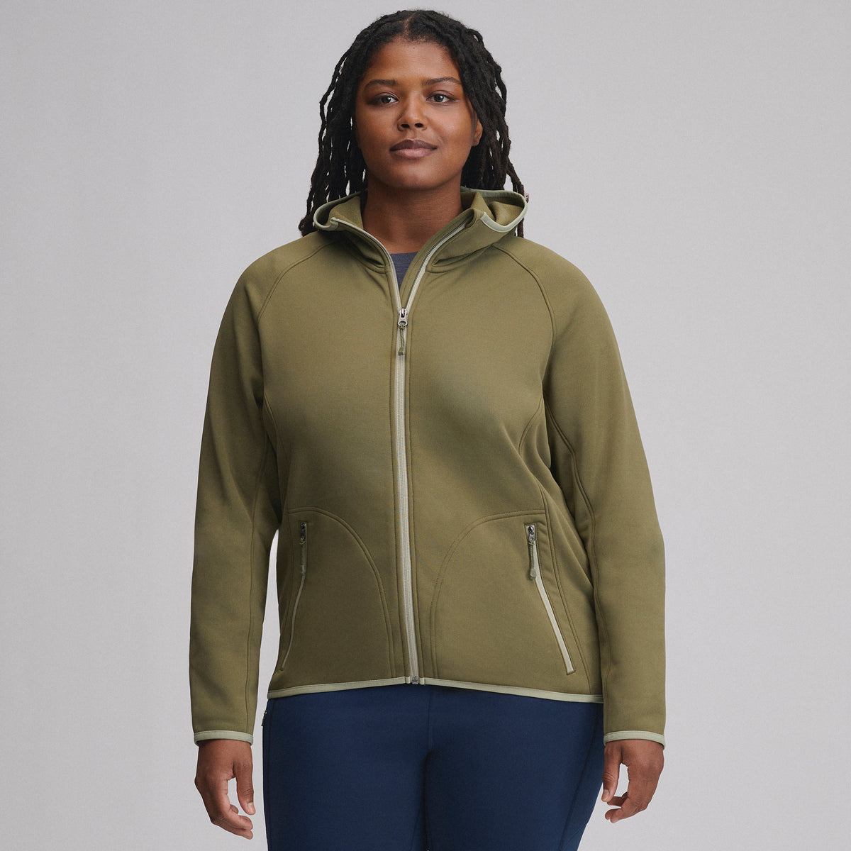 Women's Pursuit Performance Fleece Full-Zip Jacket-Alder-1