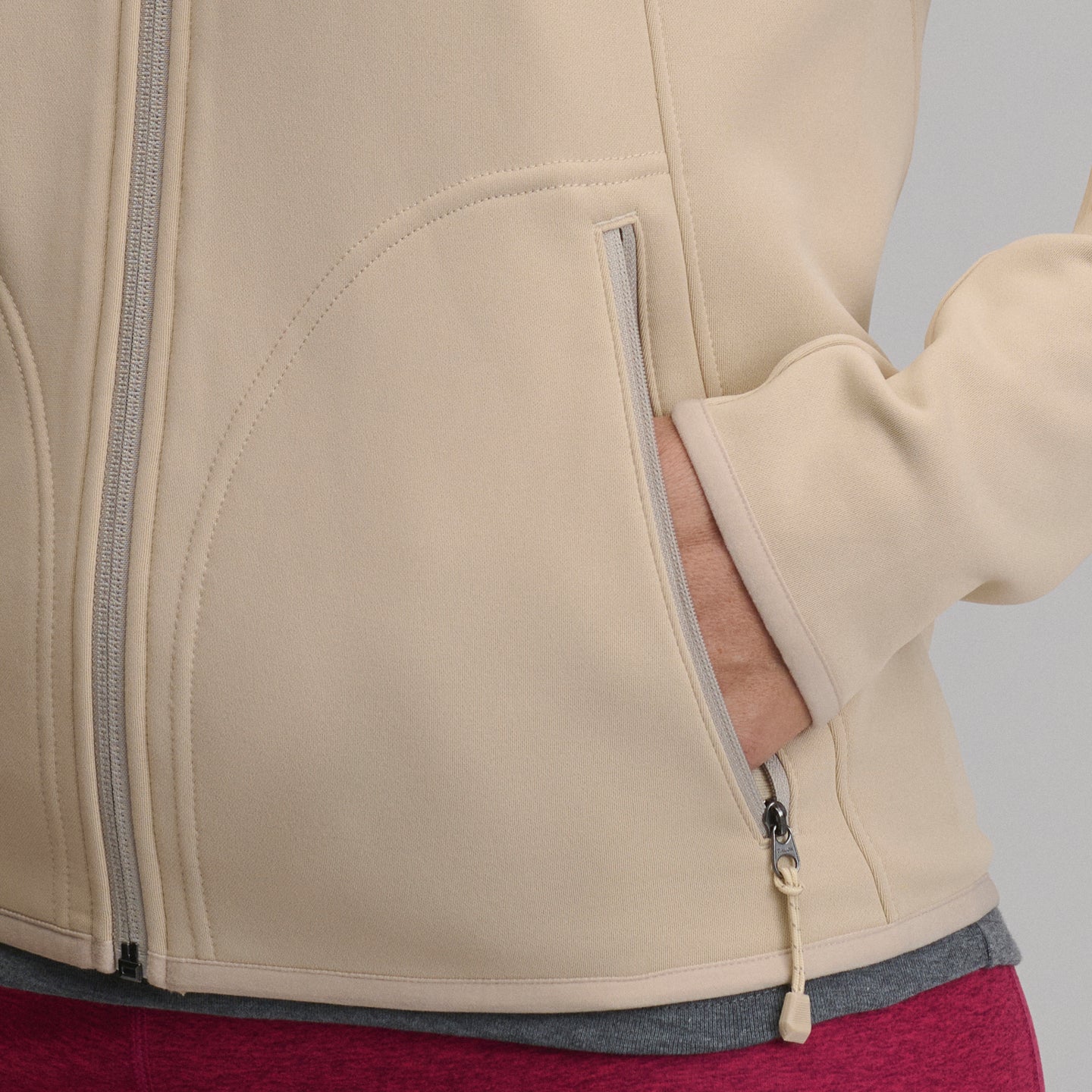 Pursuit Performance Fleece FZ Jacket-Jute-18