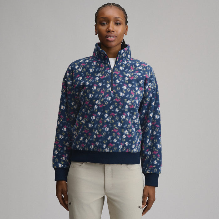 Women's Authentic Outdoor Fleece 1/4-Zip Mock Pullover - Print