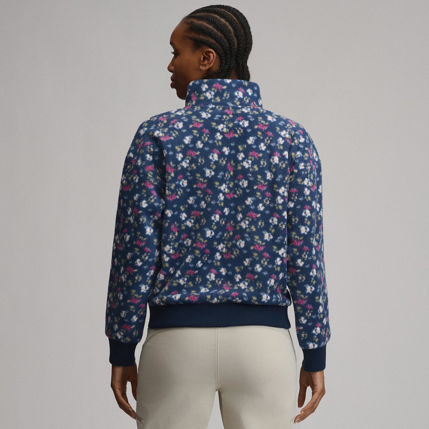 Women's Authentic Outdoor Fleece 1/4-Zip Mock Pullover - Print-Brook-6