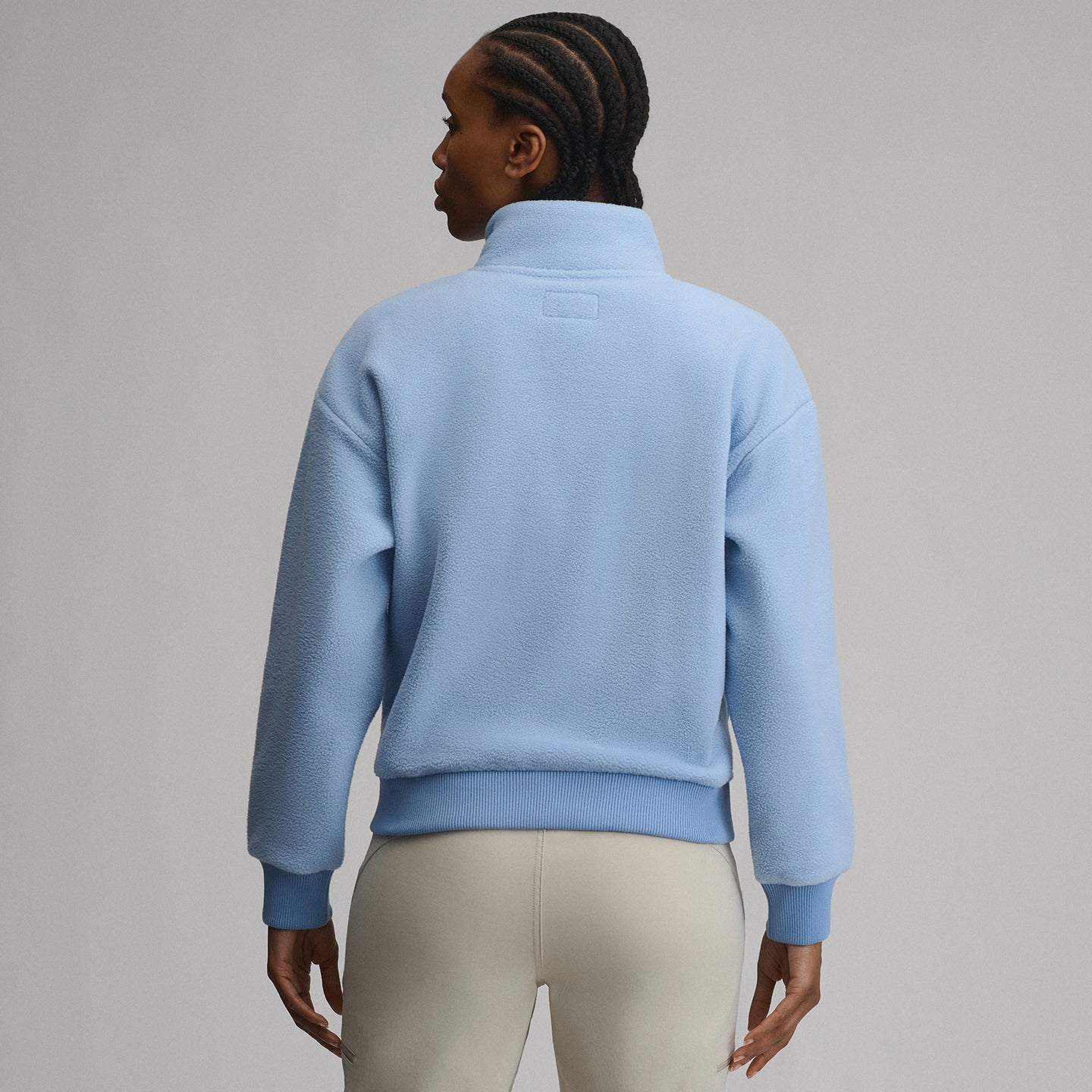 Women's Authentic Outdoor Fleece 1/4-Zip Mock Pullover-Cascade-2