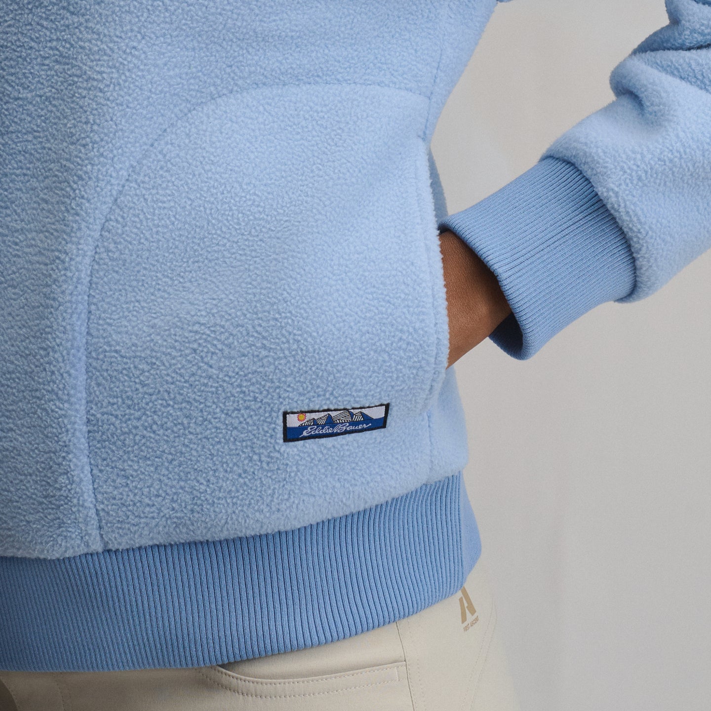 Women's Authentic Outdoor Fleece 1/4-Zip Mock Pullover-Cascade-3
