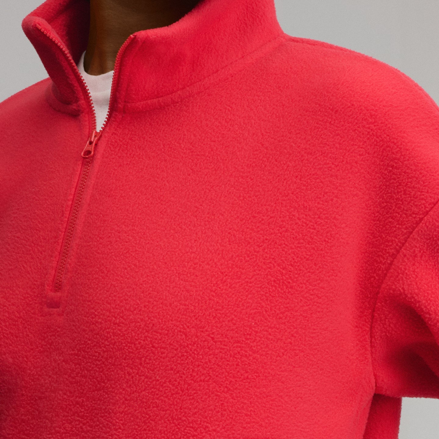 Women's Authentic Outdoor Fleece 1/4-Zip Mock Pullover-Cayenne-7