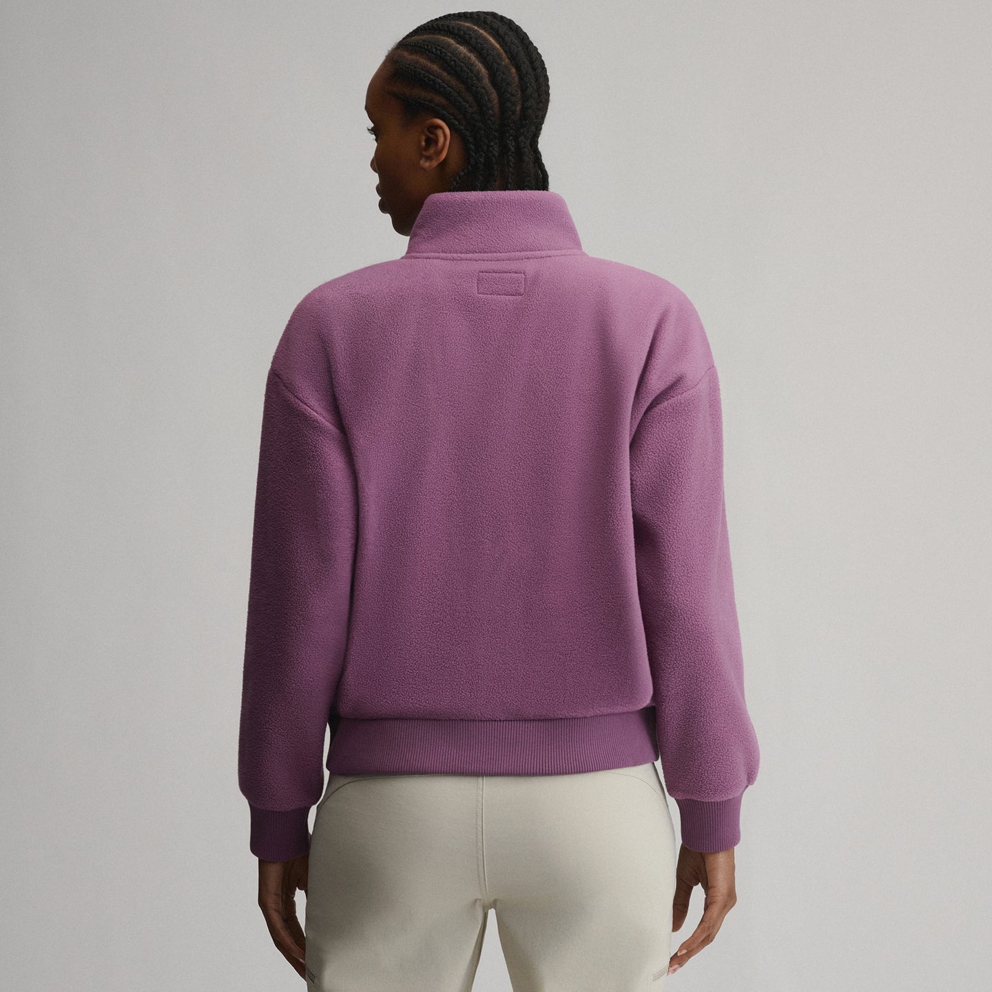 Women's Authentic Outdoor Fleece 1/4-Zip Mock Pullover-Deep Wisteria-10