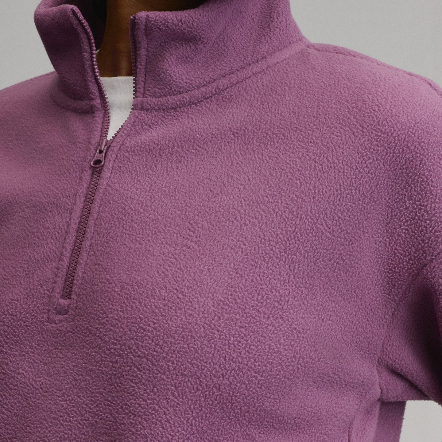 Women's Authentic Outdoor Fleece 1/4-Zip Mock Pullover-Deep Wisteria-11