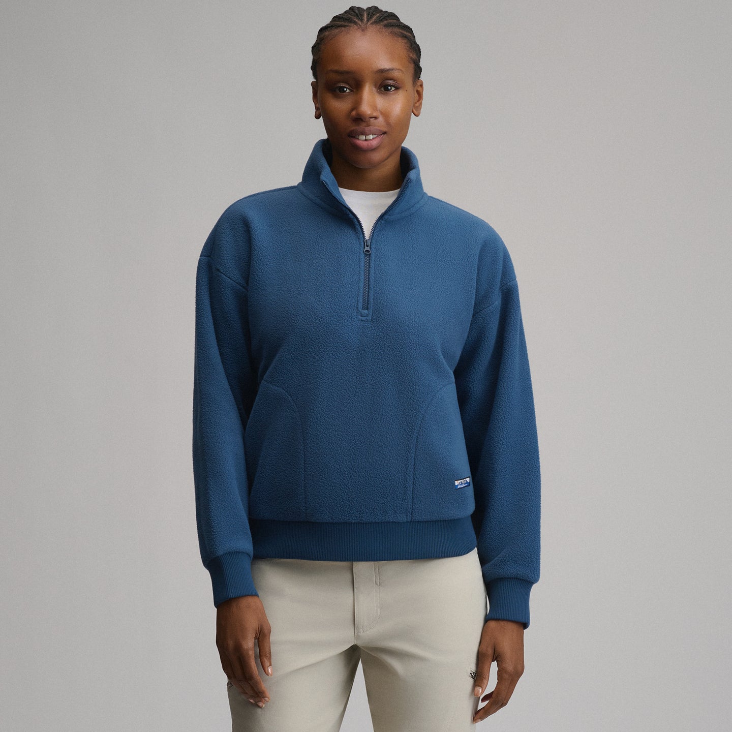 Women's Authentic Outdoor Fleece 1/4-Zip Mock Pullover-Dusk-13