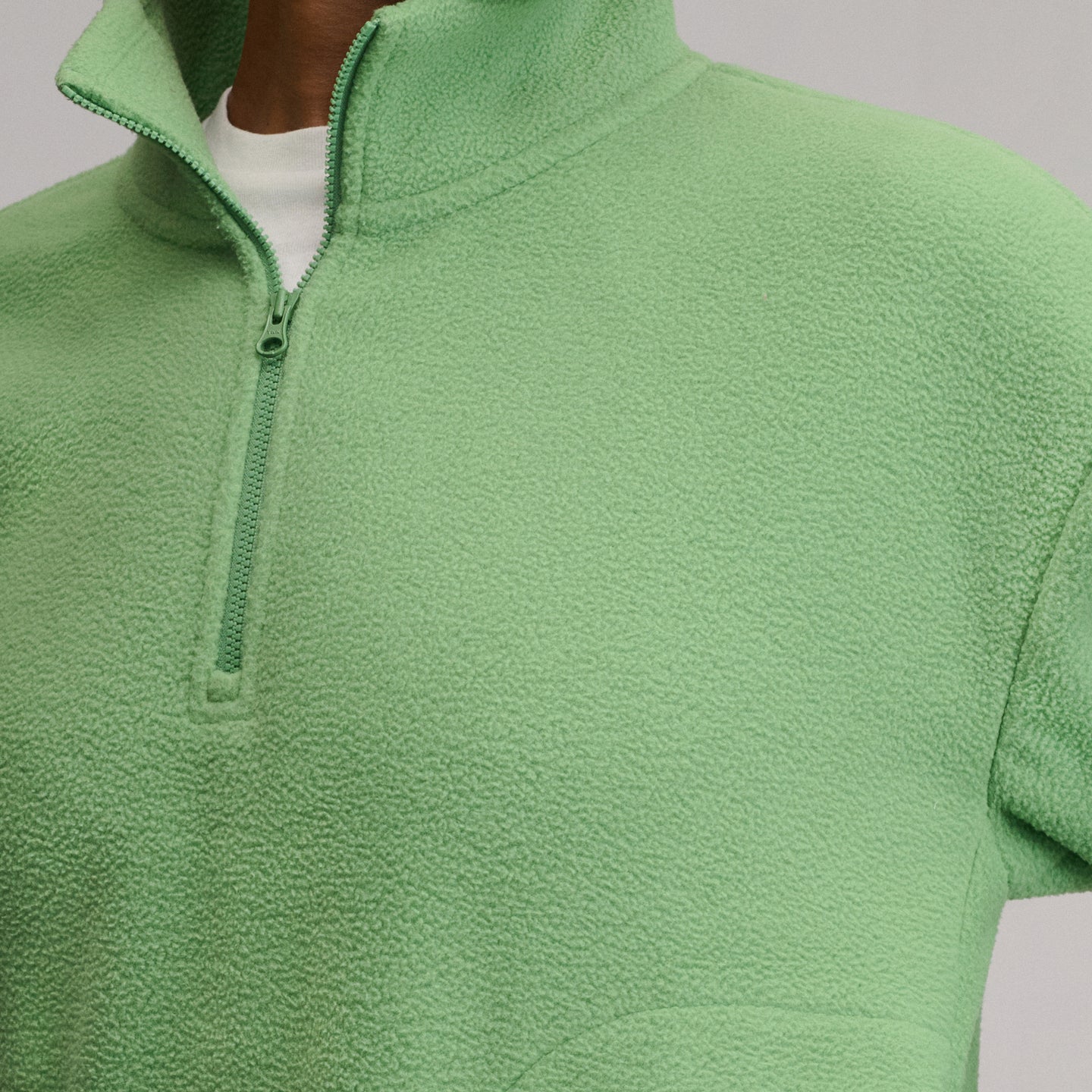 Women's Authentic Outdoor Fleece 1/4-Zip Mock Pullover-Light Moss-23