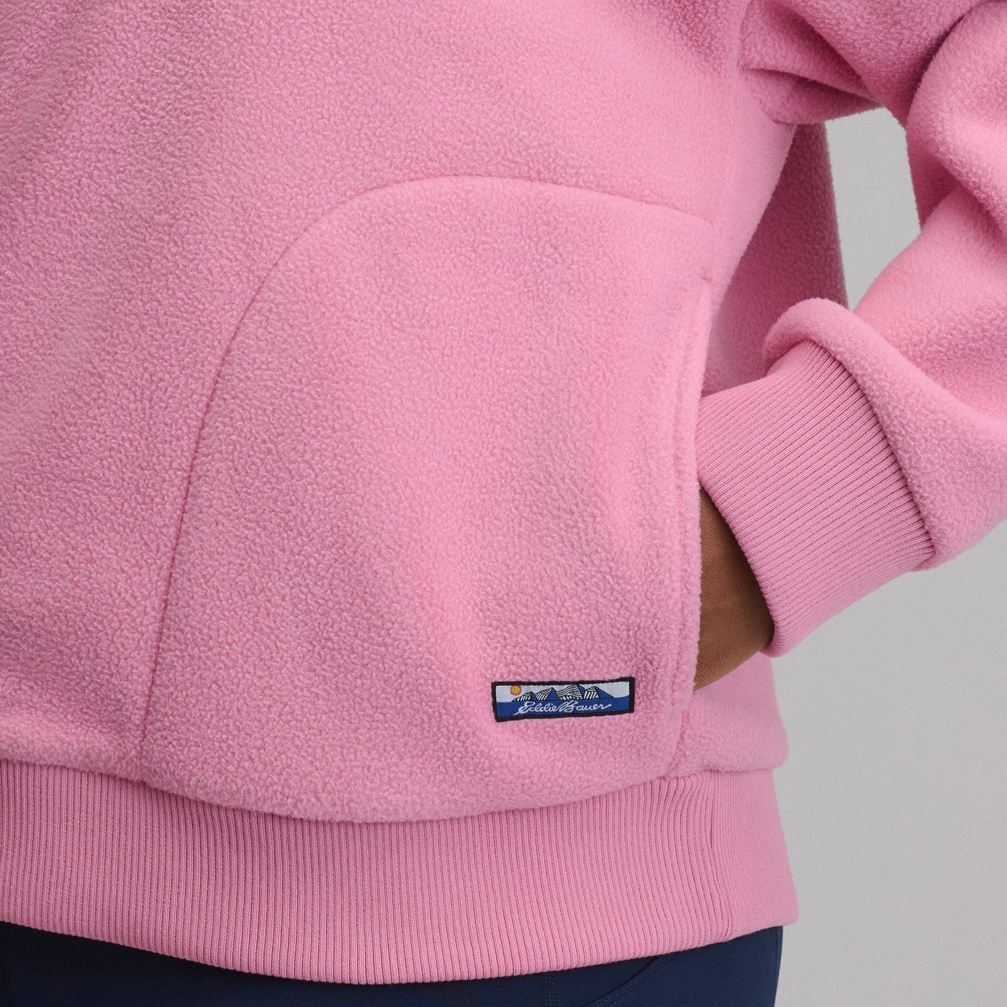 Women's Authentic Outdoor Full-Zip Fleece Mock Pullover-Blush-3