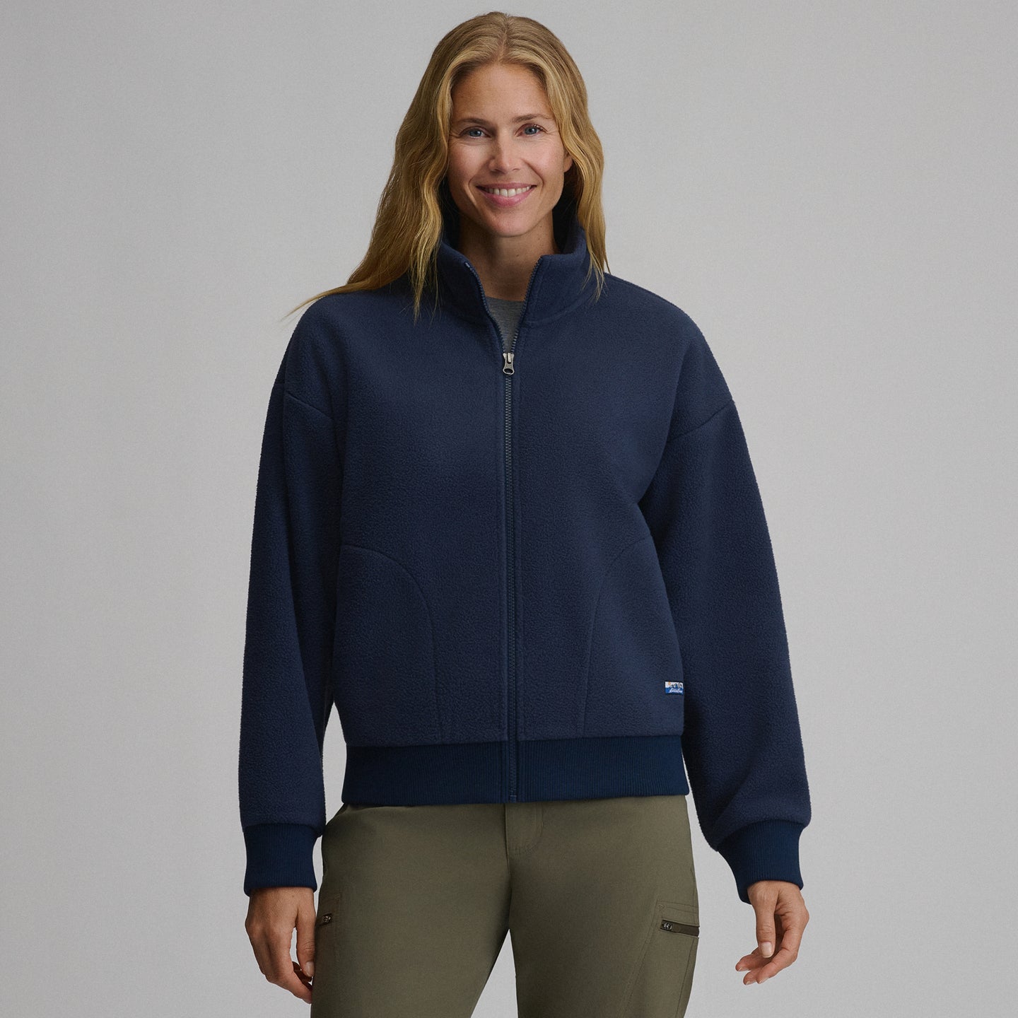 Women's Authentic Outdoor Full-Zip Fleece Mock Pullover-Brook-5