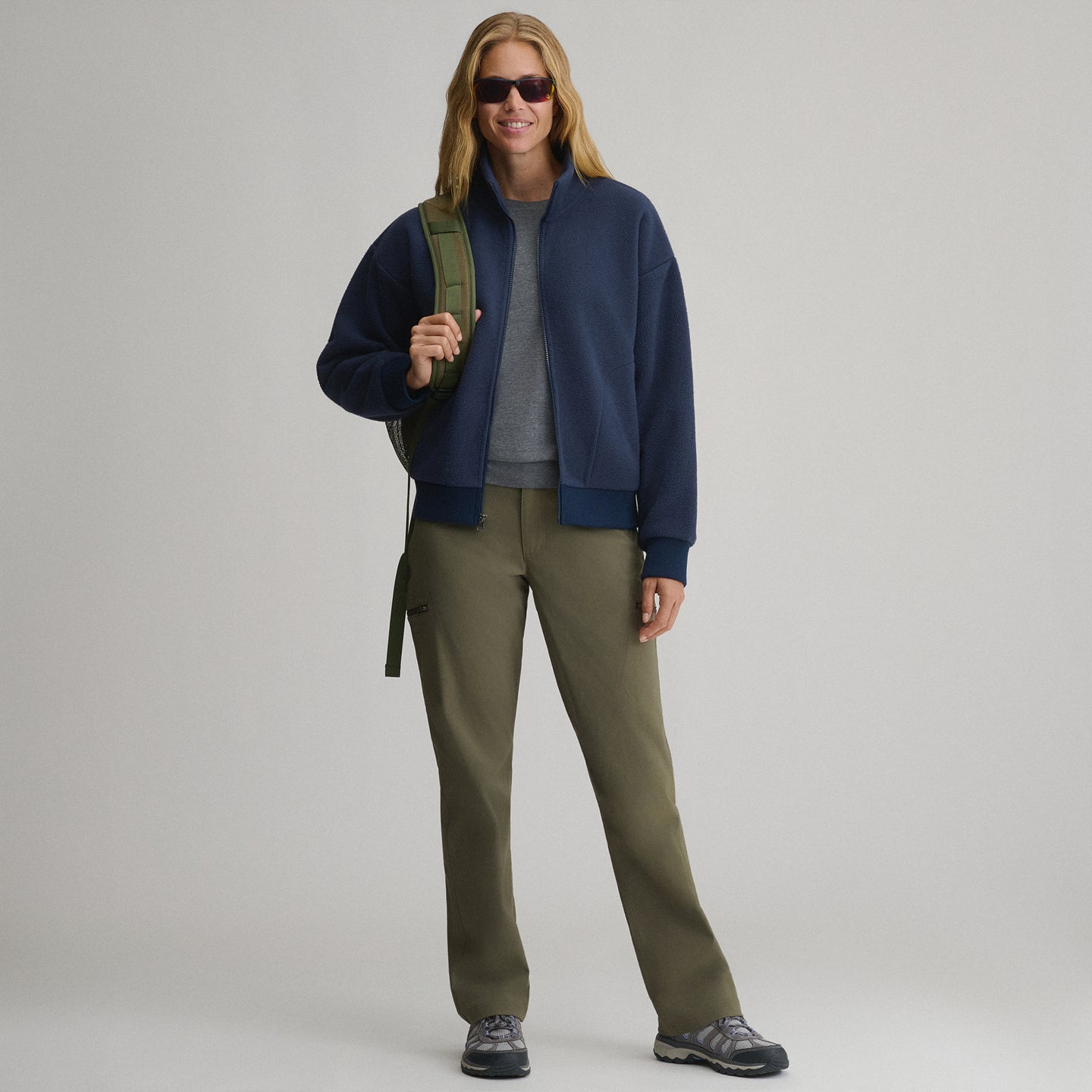 Women's Authentic Outdoor Full-Zip Fleece Mock Pullover-Brook-8