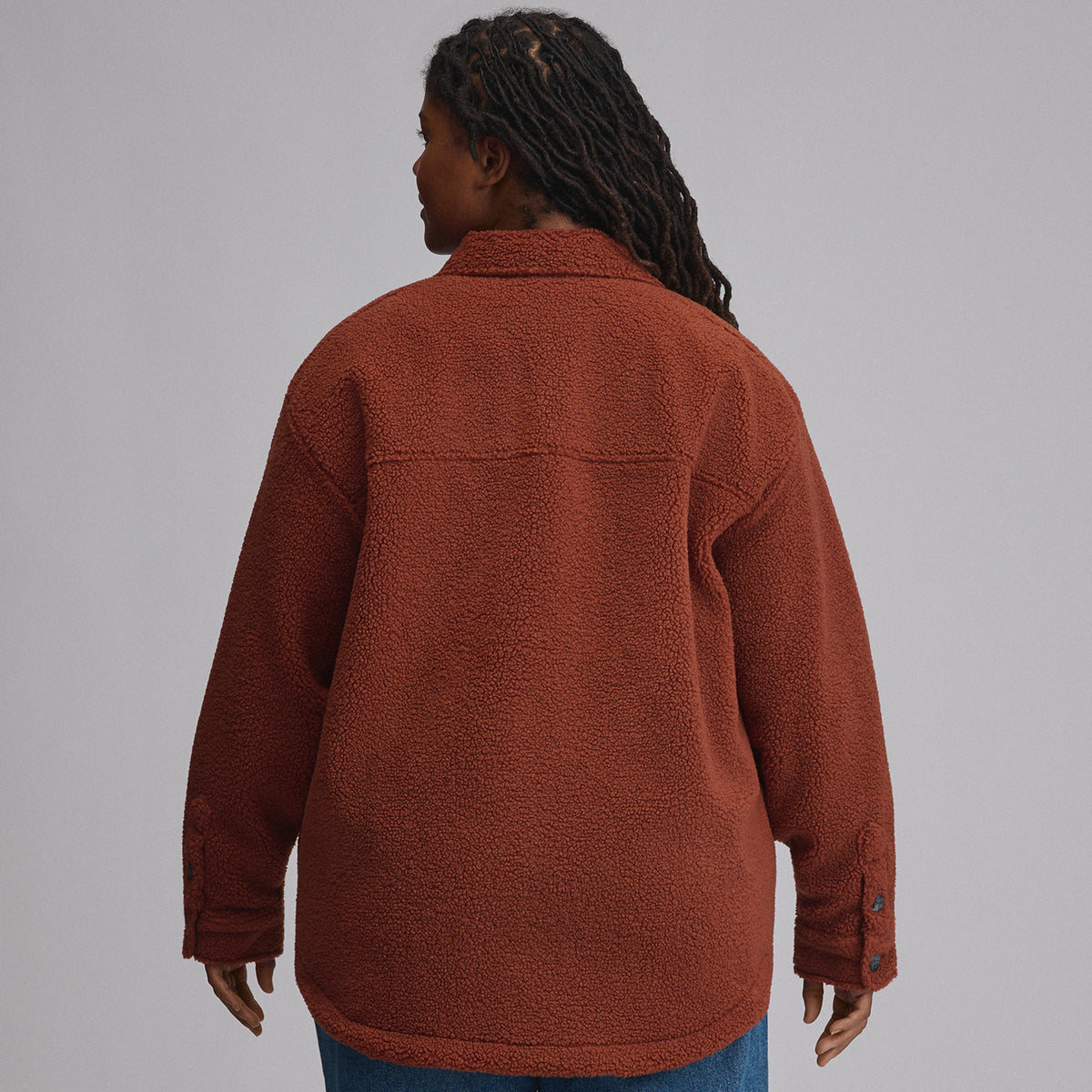 Women's Fleece Shirt Jacket-Sable-7