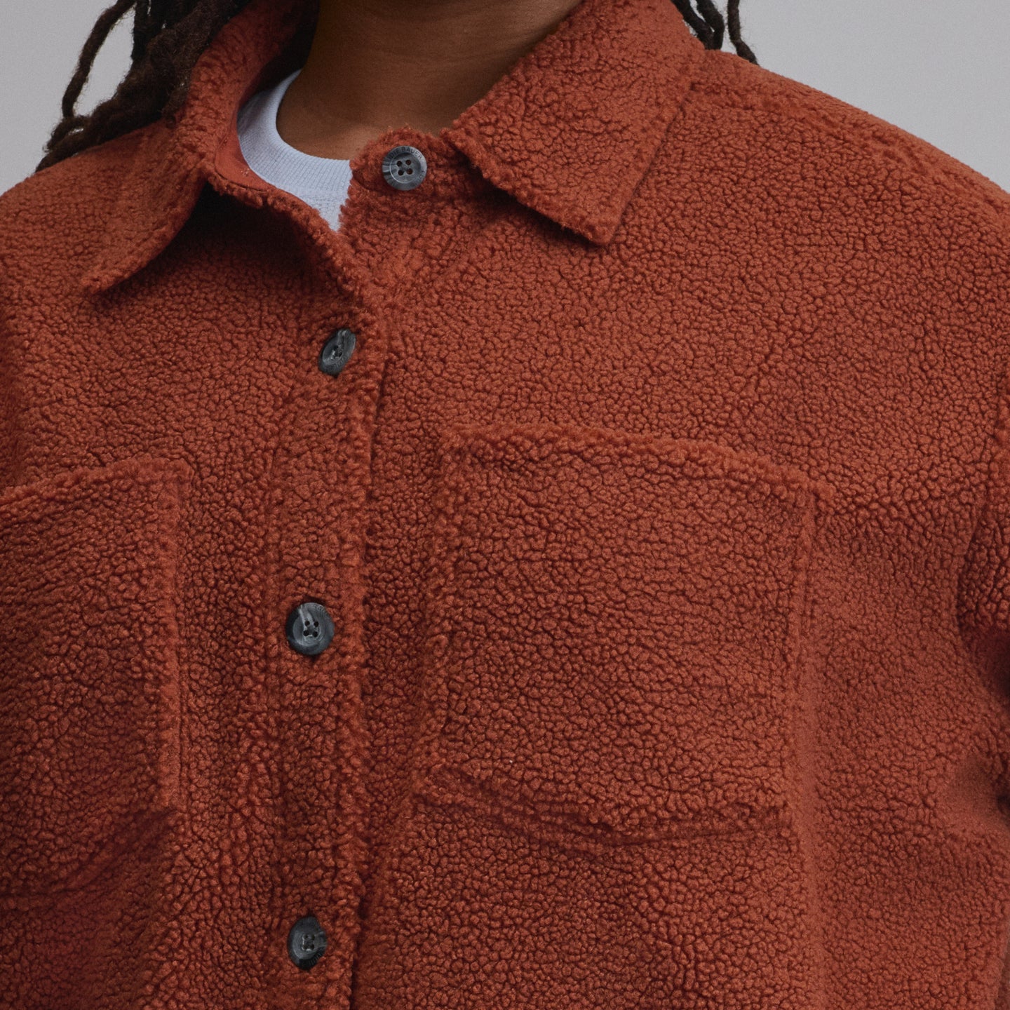 Women's Fleece Shirt Jacket-Sable-8