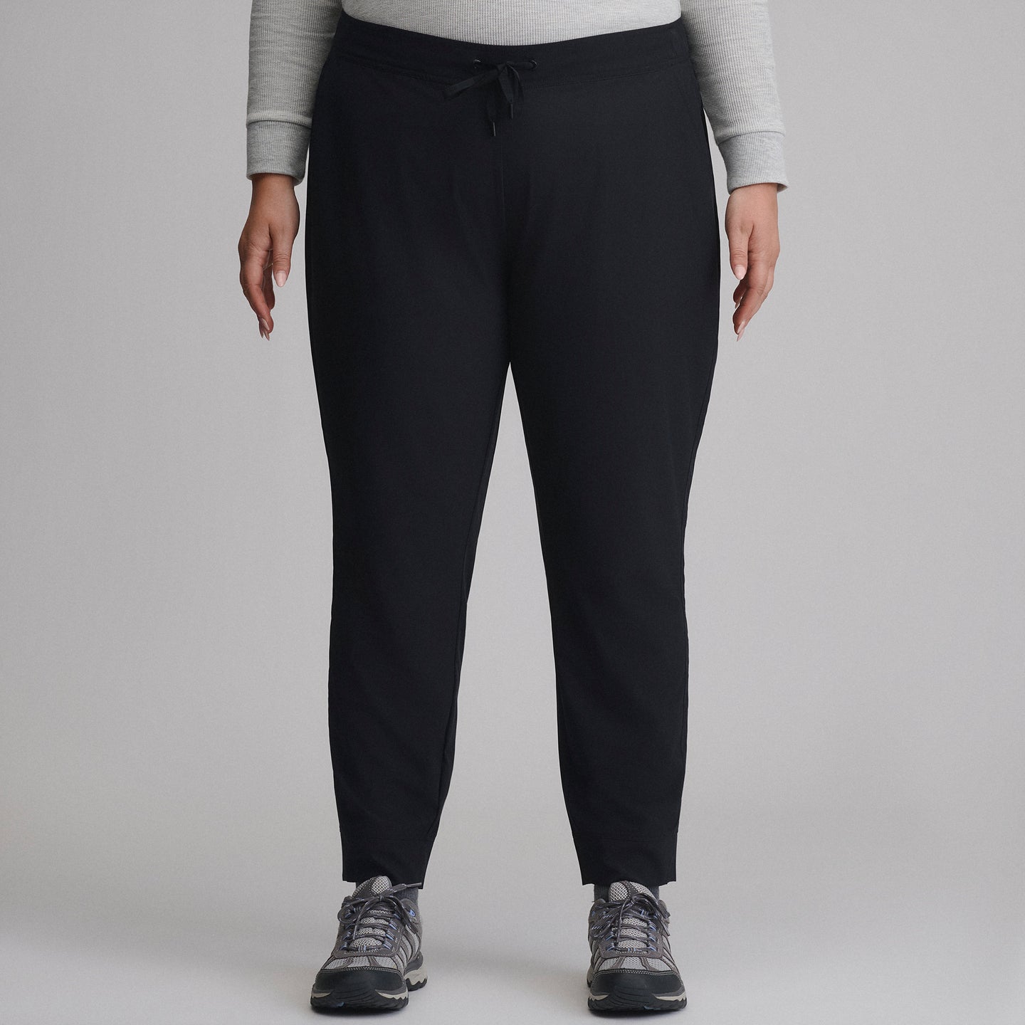 Women's Departure Stretch Mid-Rise Joggers-Black-1