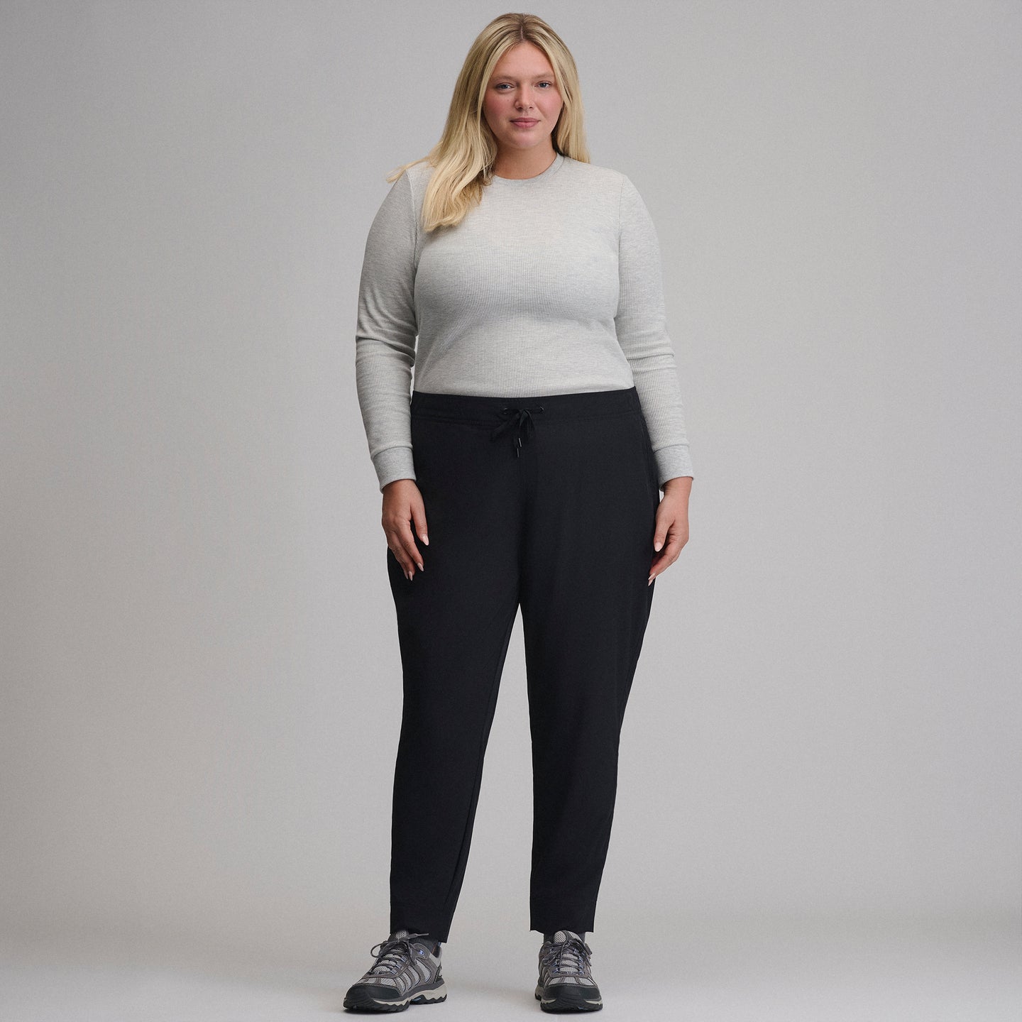 Women's Departure Stretch Mid-Rise Joggers-Black-4