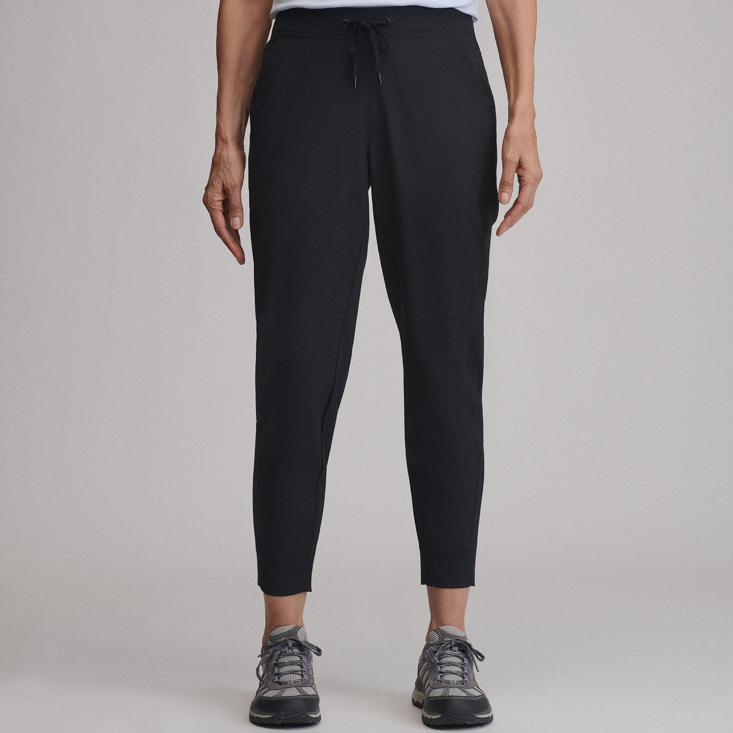 Women's Departure Stretch Mid-Rise Joggers-Black-1
