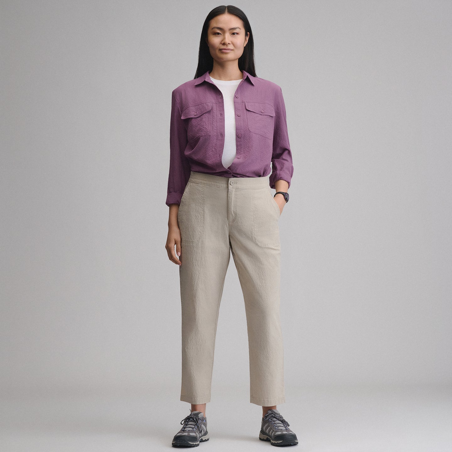 Women's Ripstop Ankle Pants-Pumice-4