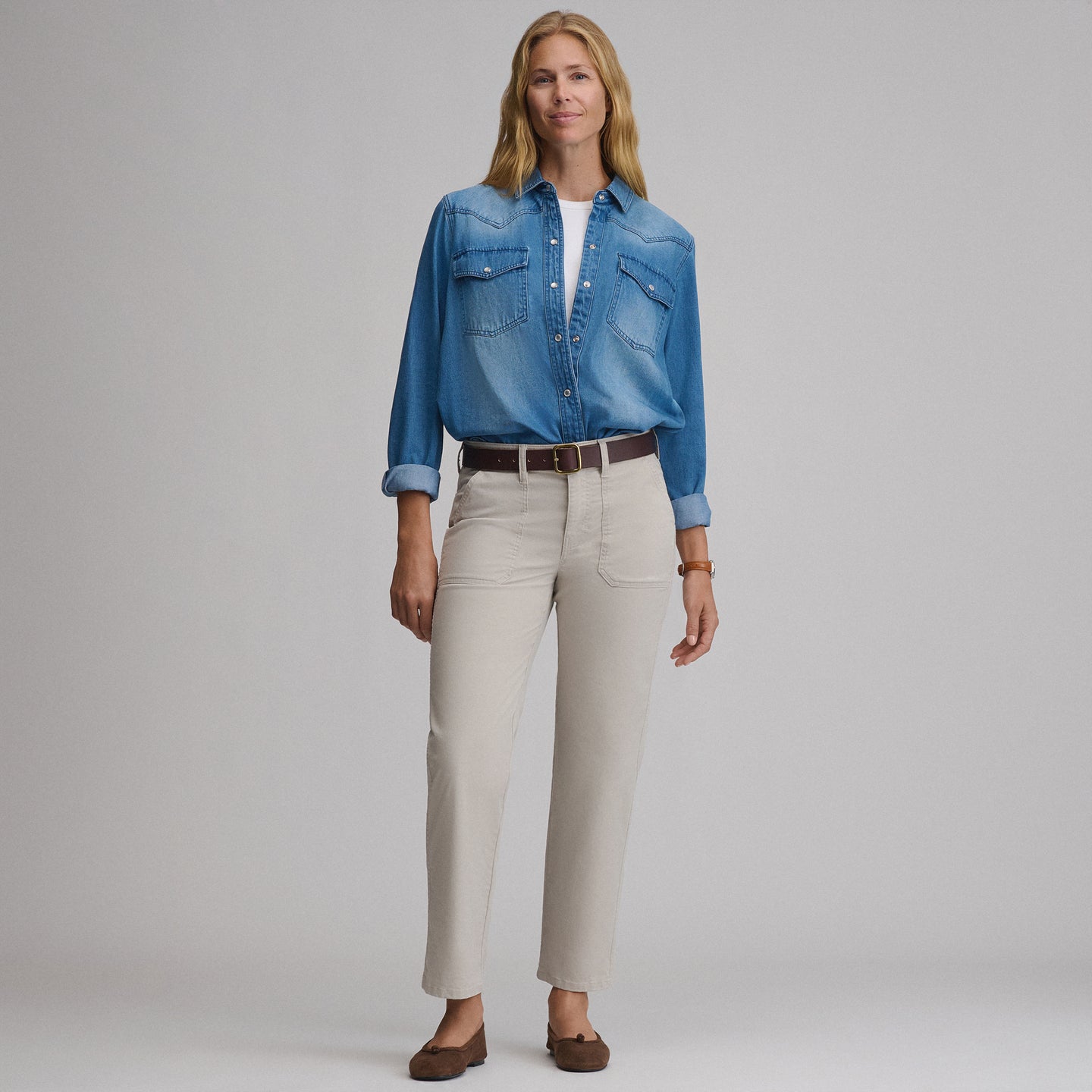 Women's Stretch Lightweight Relaxed Pants-Pumice-4