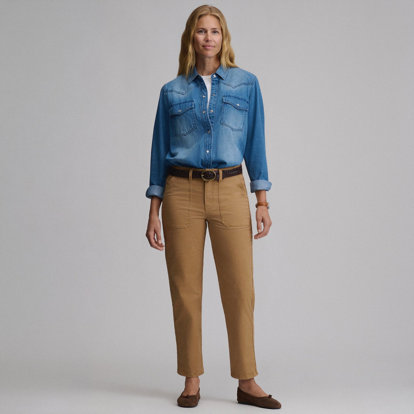 Women's Stretch Lightweight Relaxed Pants-Camel-8