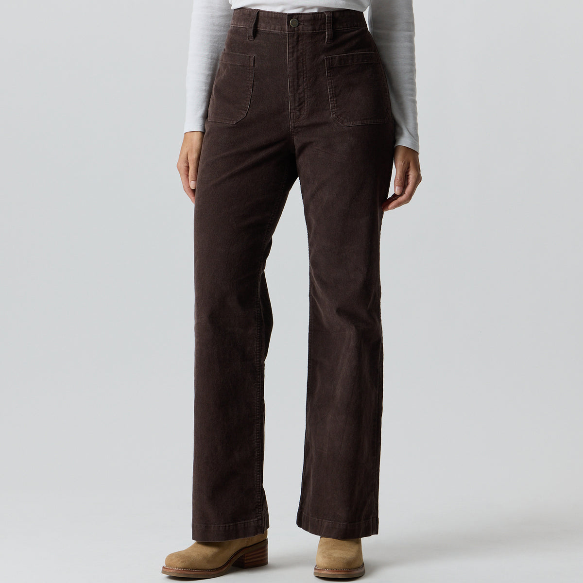 Women's True Icon Stretch Corduroy Pants-Cordovan-2