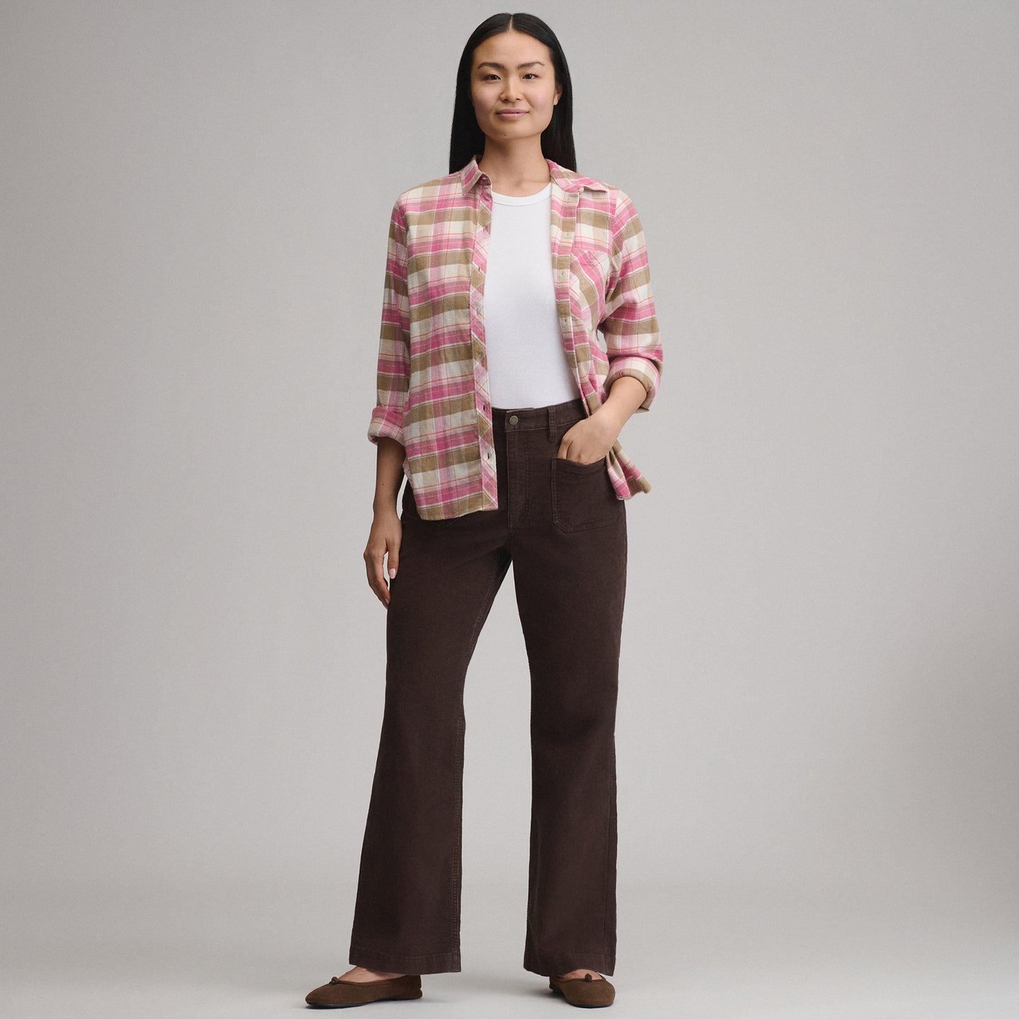Women's True Icon Stretch Cord Pants-Cordovan-8