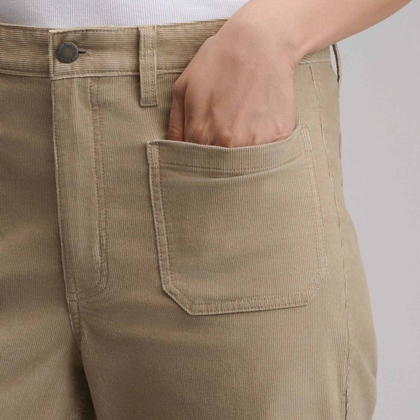 Women's True Icon Stretch Cord Pants-Light Khaki-19