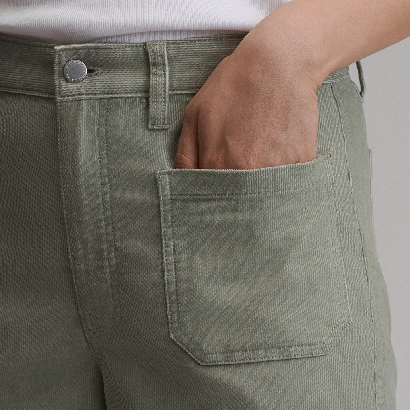 Women's True Icon Stretch Cord Pants-Sage-23