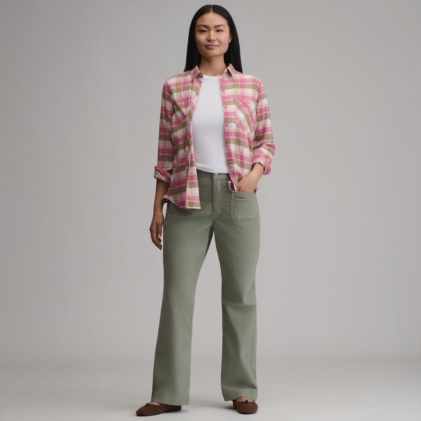 Women's True Icon Stretch Cord Pants-Sage-24