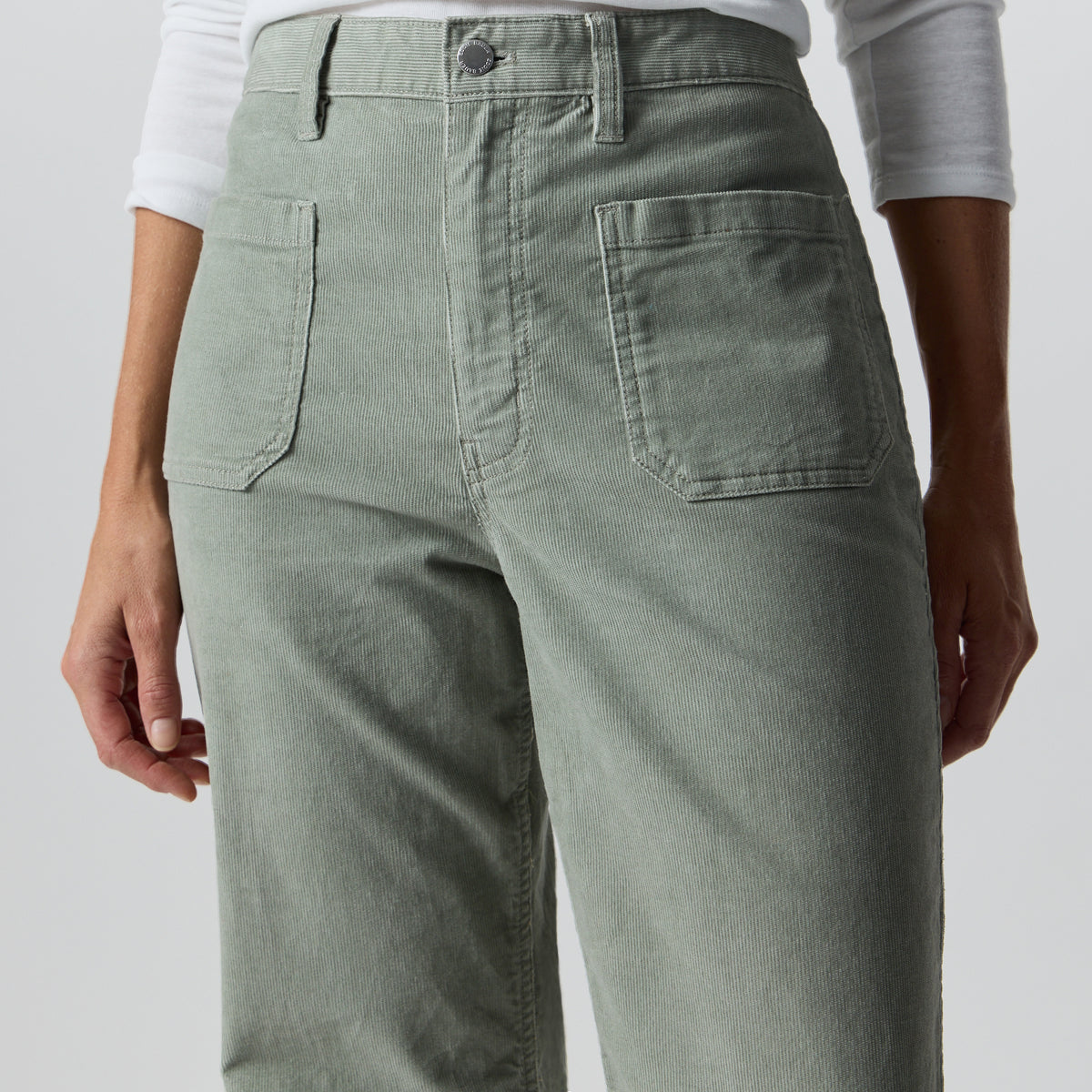 Women's True Icon Stretch Corduroy Pants-Sage-21