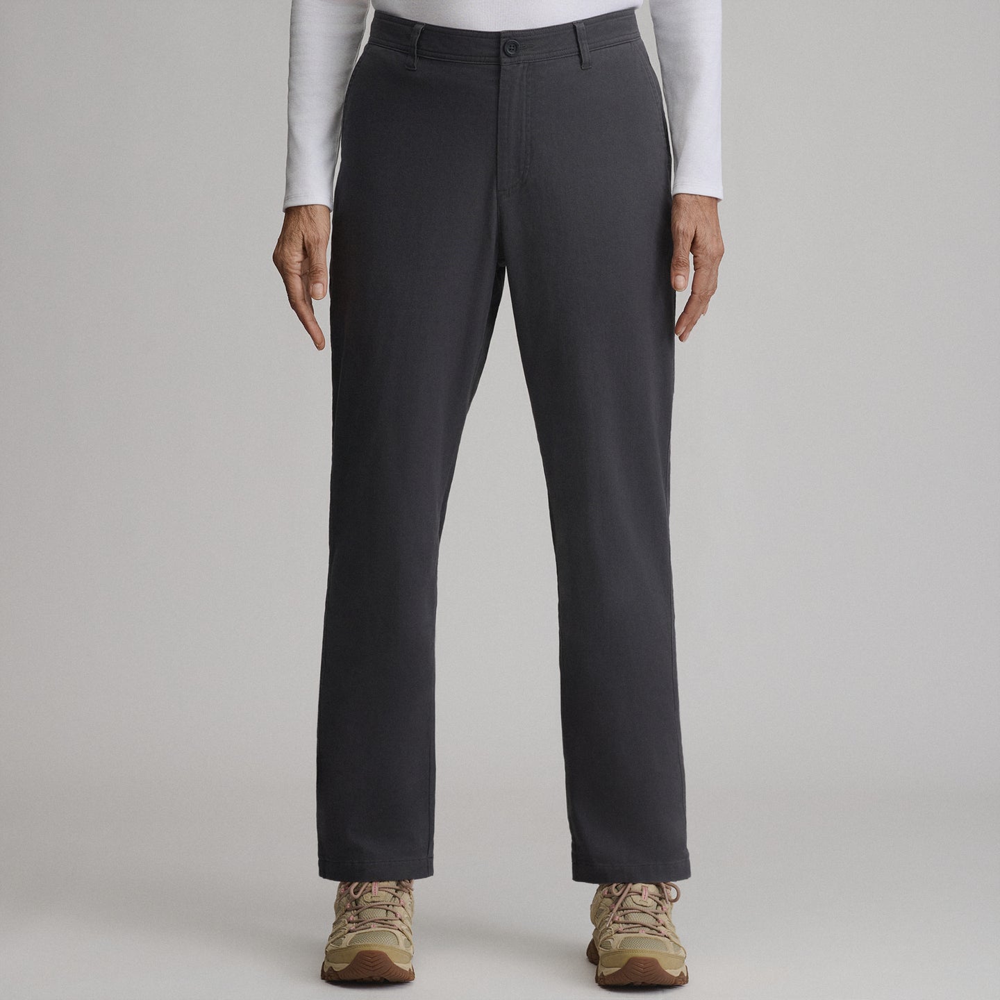 Women's Flannel Lined Cotton Pants-Carbon-1