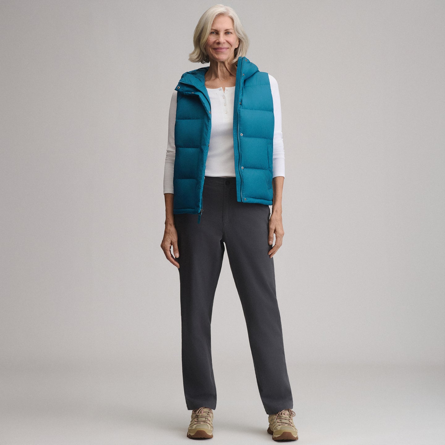 Women's Flannel Lined Cotton Pants-Carbon-5