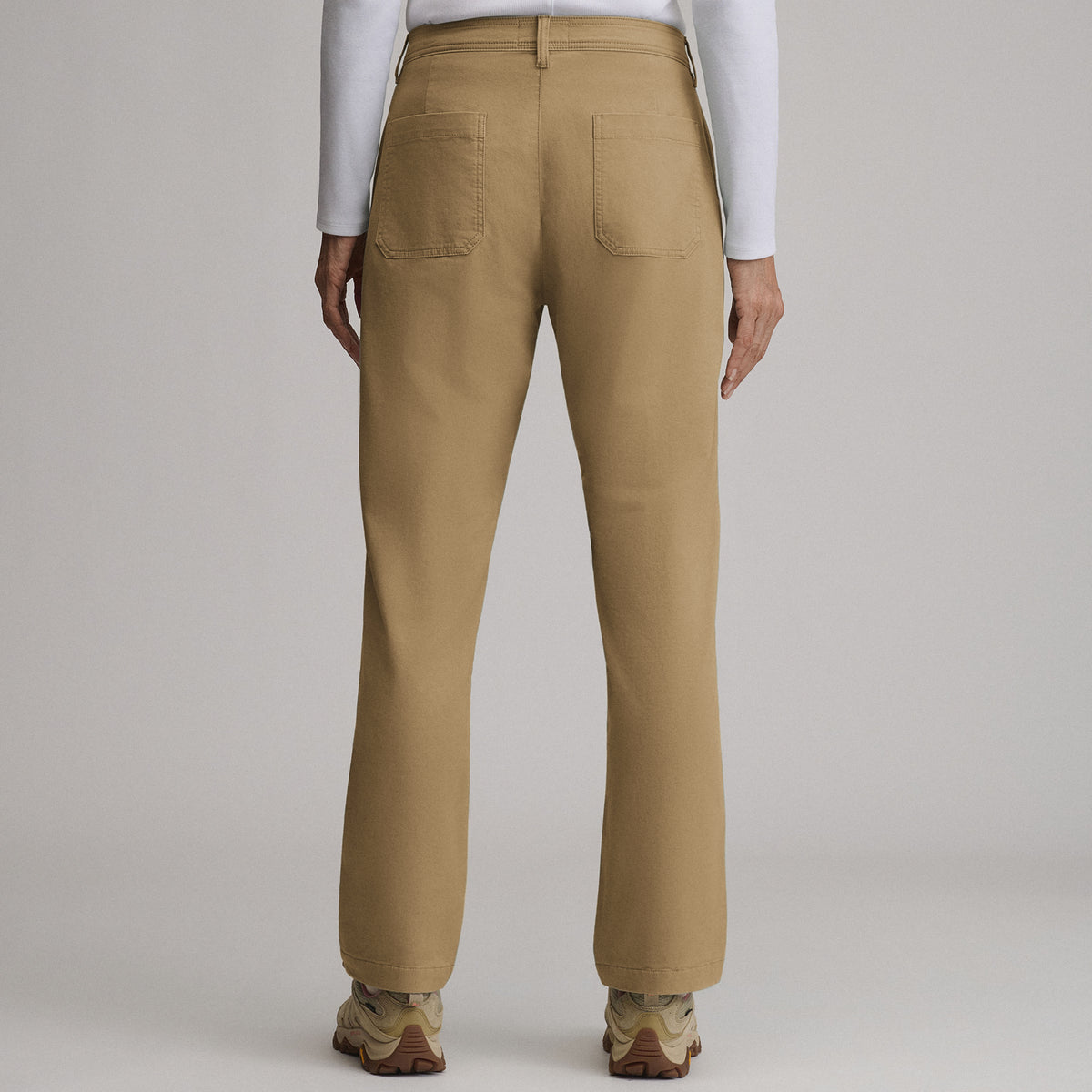 Women's Flannel Lined Cotton Pants-Camel-2