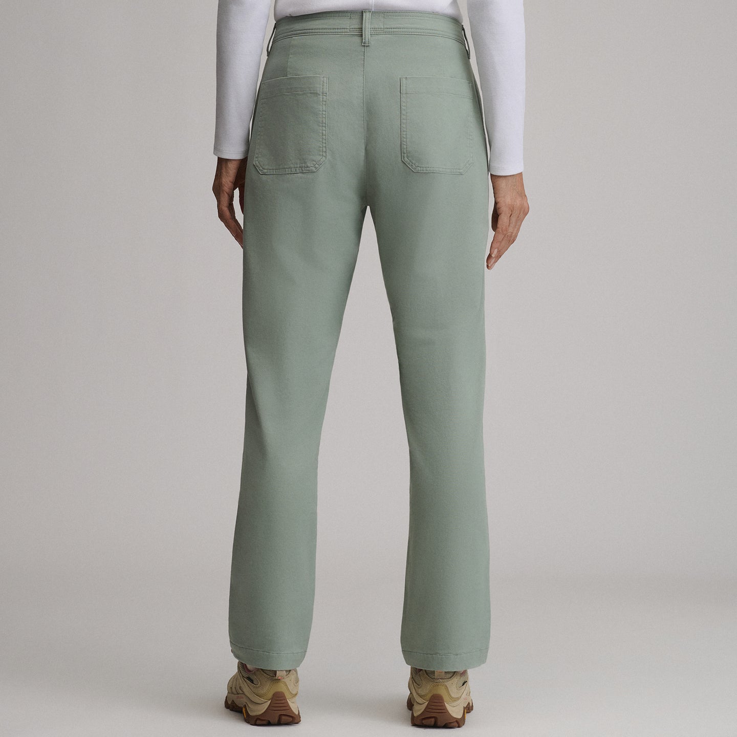 Women's Flannel Lined Cotton Pants-Sage-7