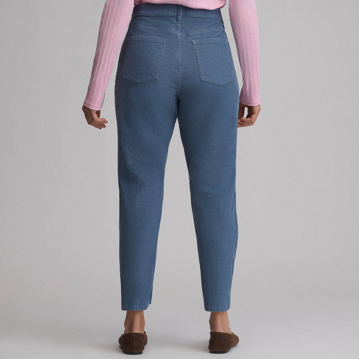 Women's Cropped Cord Kick-Flare Pants-Dark Horizon-2