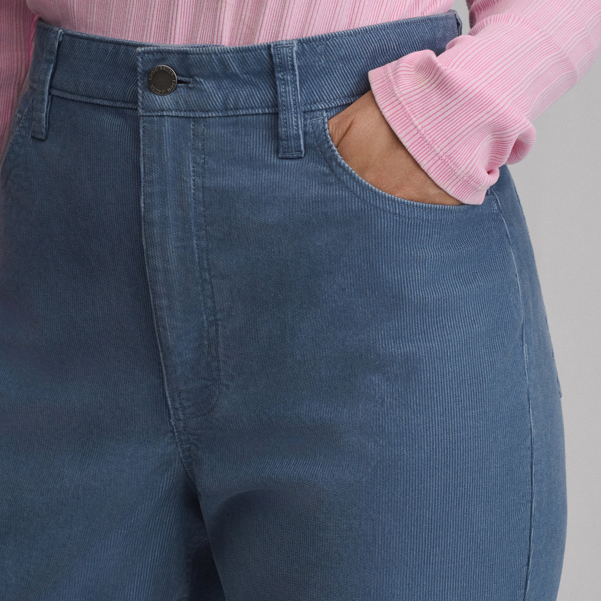 Women's Cropped Cord Kick-Flare Pants-Dark Horizon-3
