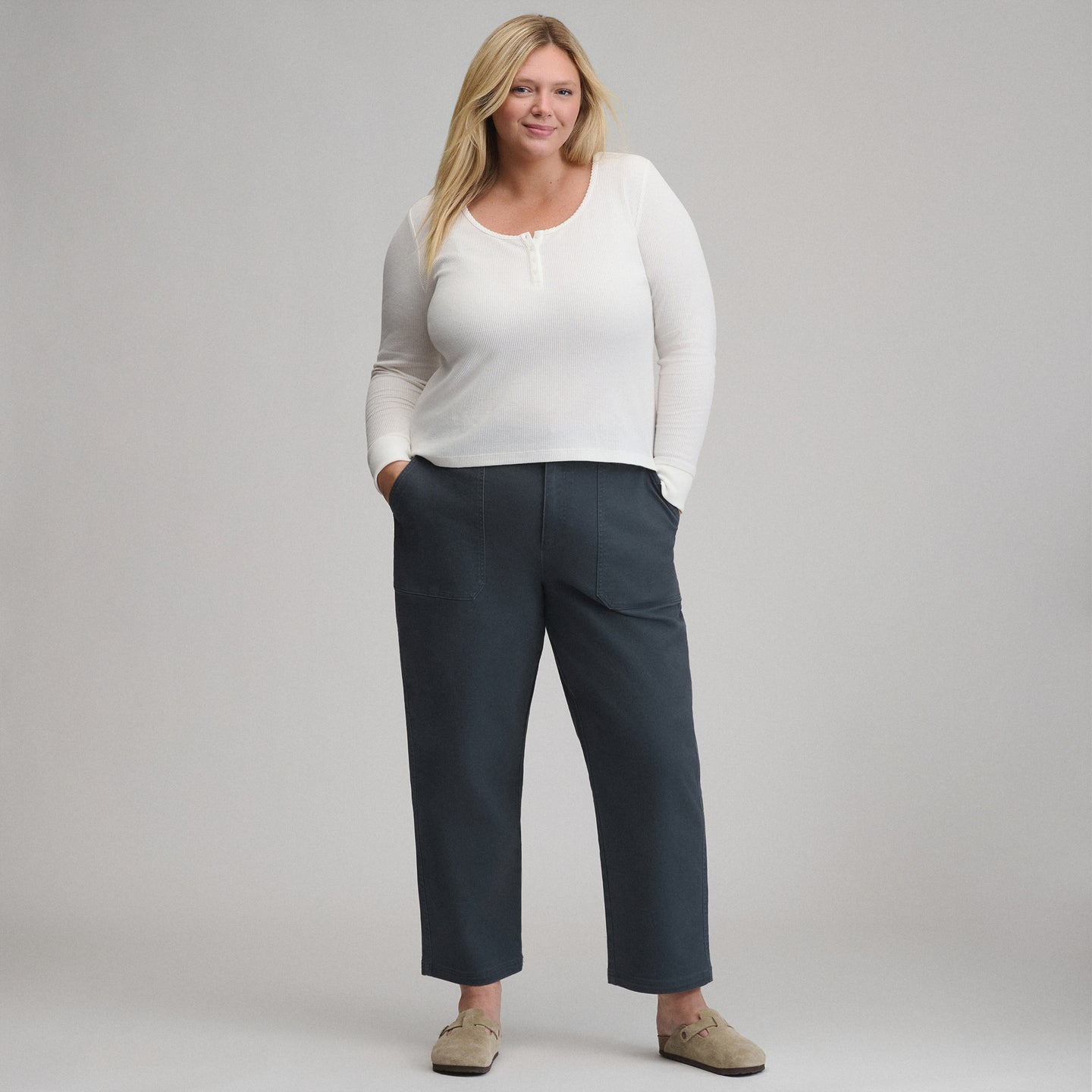 Women's Utility Twill Pants-Storm-9