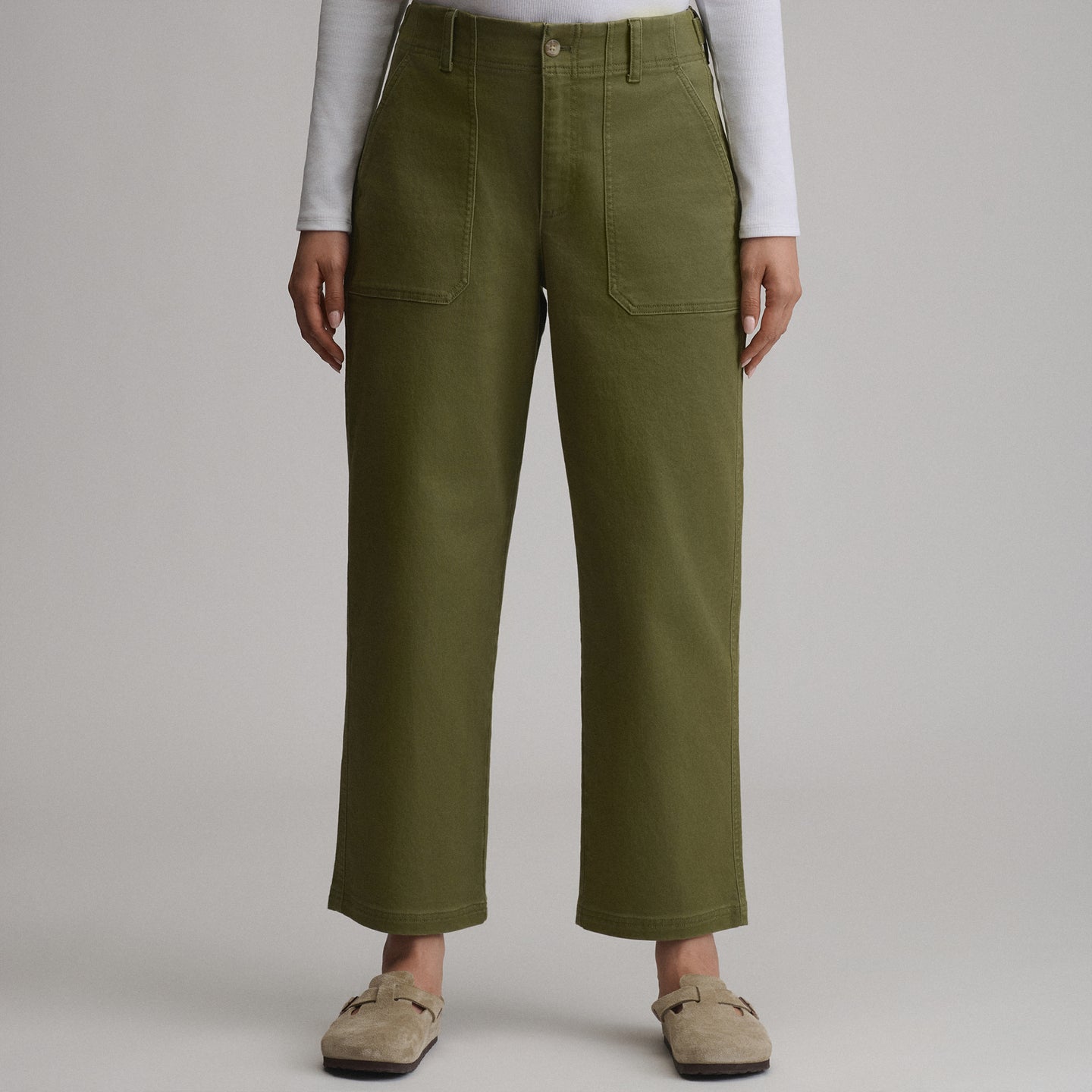 Women's Utility Twill Pants-Alder-11