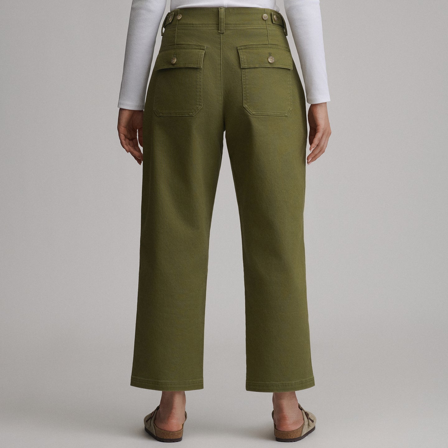Women's Utility Twill Pants-Alder-12