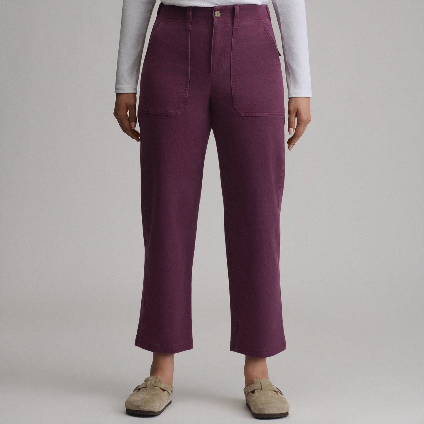 Women's Utility Twill Pants-Rosewood-15