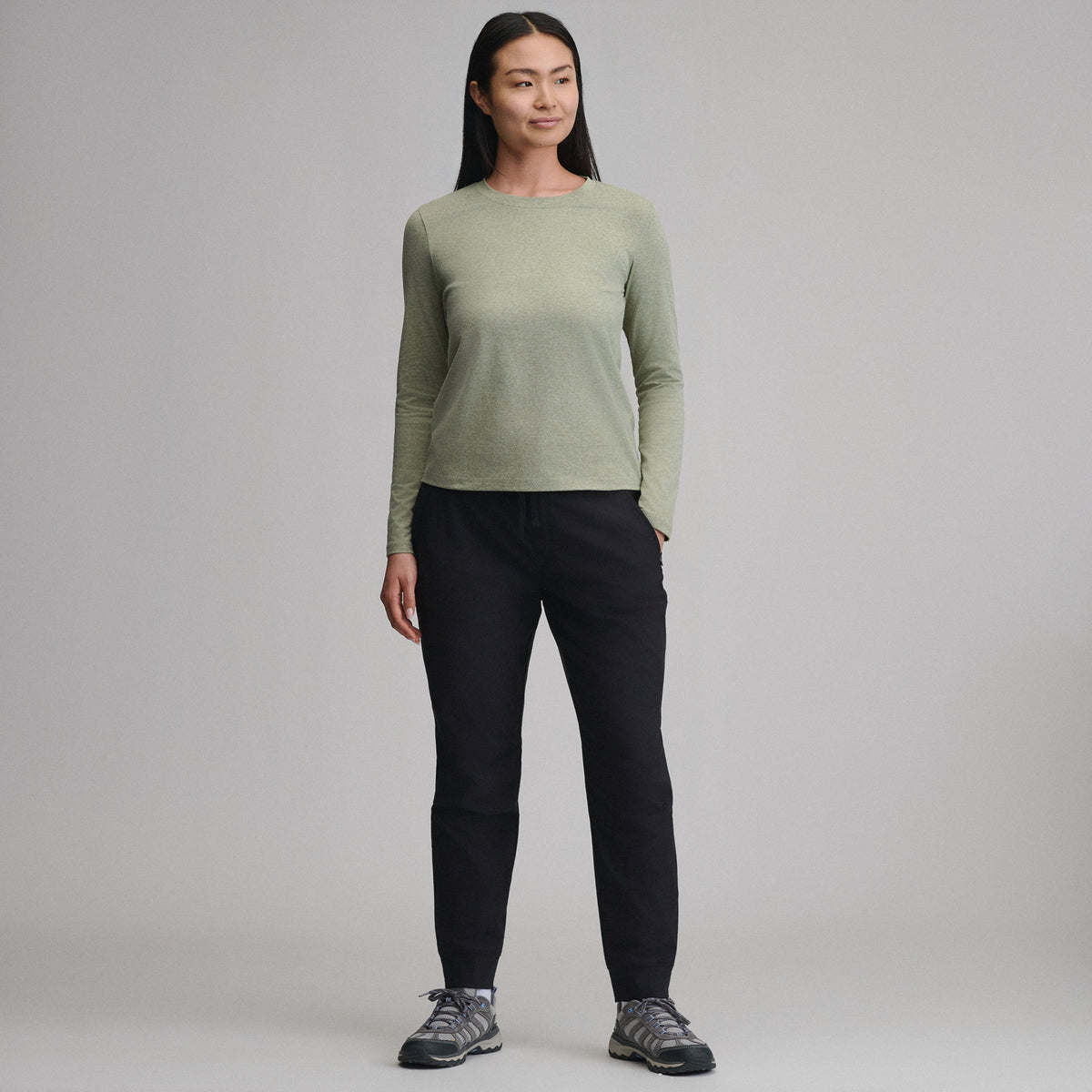 Women's Rainier Jogger Fleece Lined-Black-10