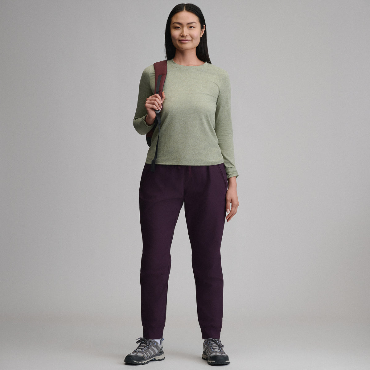 Women's Rainier Jogger Fleece Lined-Boysenberry-15