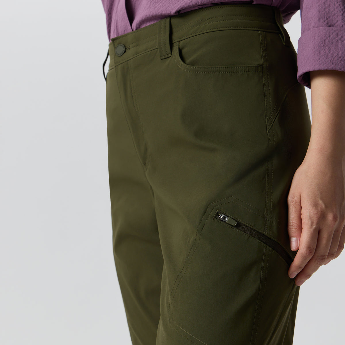 Women's High-Rise Guide Pro Lined Pants-Deep Olive-3
