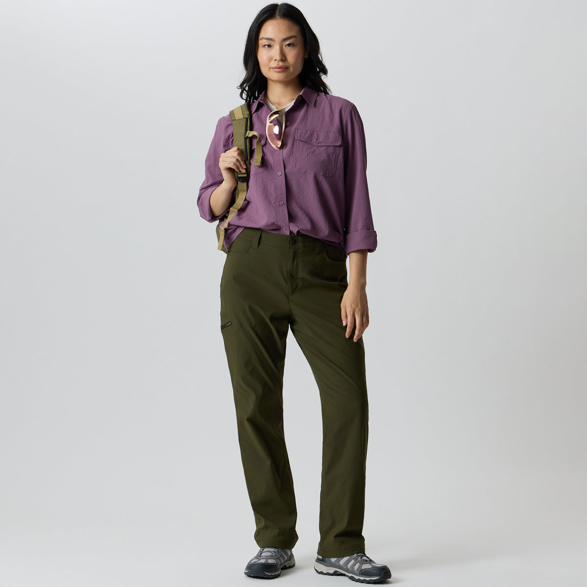 Women's High-Rise Guide Pro Lined Pants-Deep Olive-6