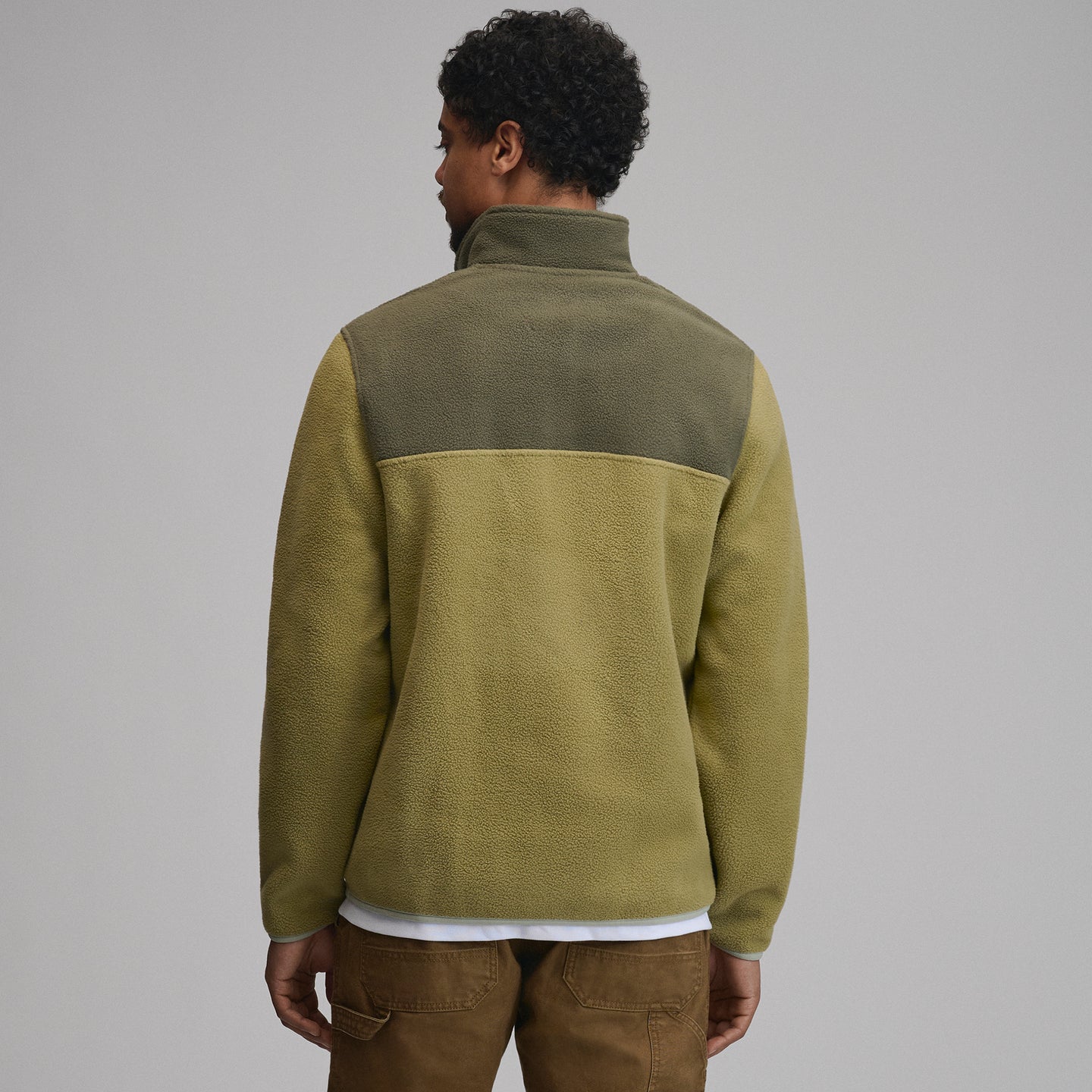 Authentic Outdoor Fleece Snap Mock-Dark Fatigue-2